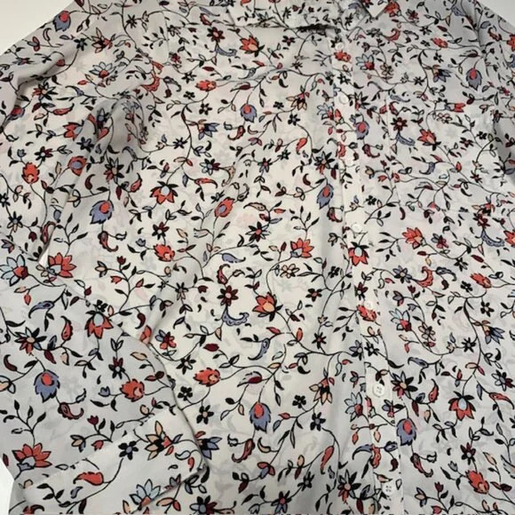 Reitmans Floral Blouse XL Lightweight Button Front Shirt Long Sleeve Boho Top - Picture 3 of 11